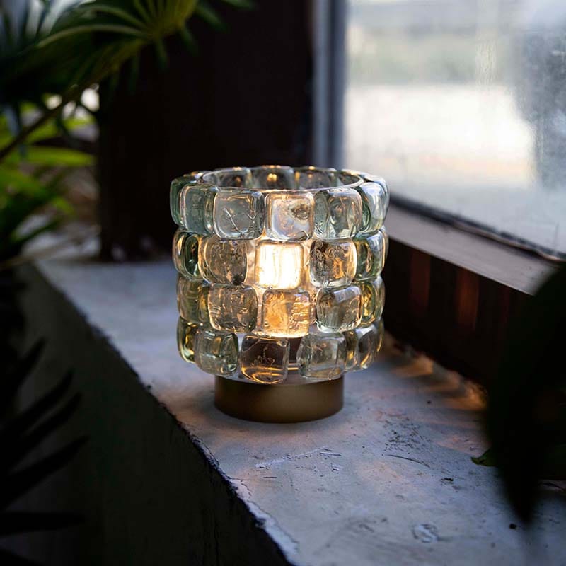 ქარხნული ფასი უმაღლესი დიზაინის მოზაიკის სანთლის დამჭერი LED განათებით (2)