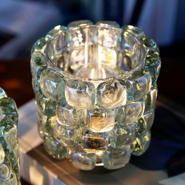 ქარხნული ფასი უმაღლესი დიზაინის მოზაიკის სანთლის დამჭერი LED განათებით (2)