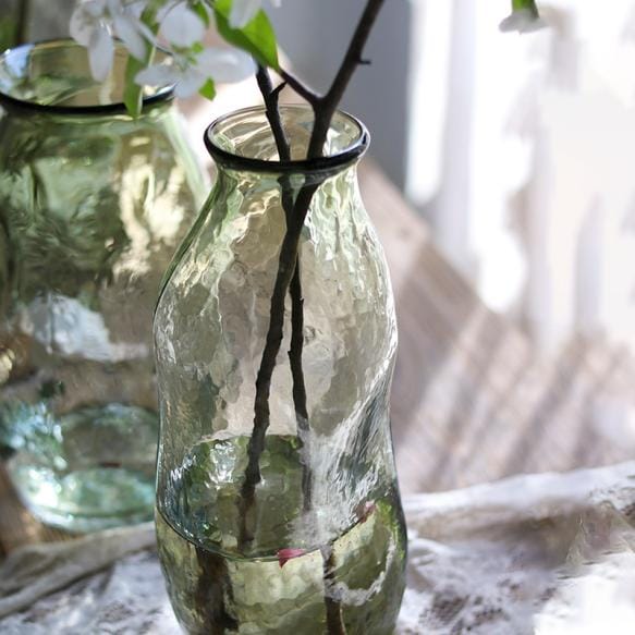 Hot sales superior design Irregular Shape Clear glass vase (4)